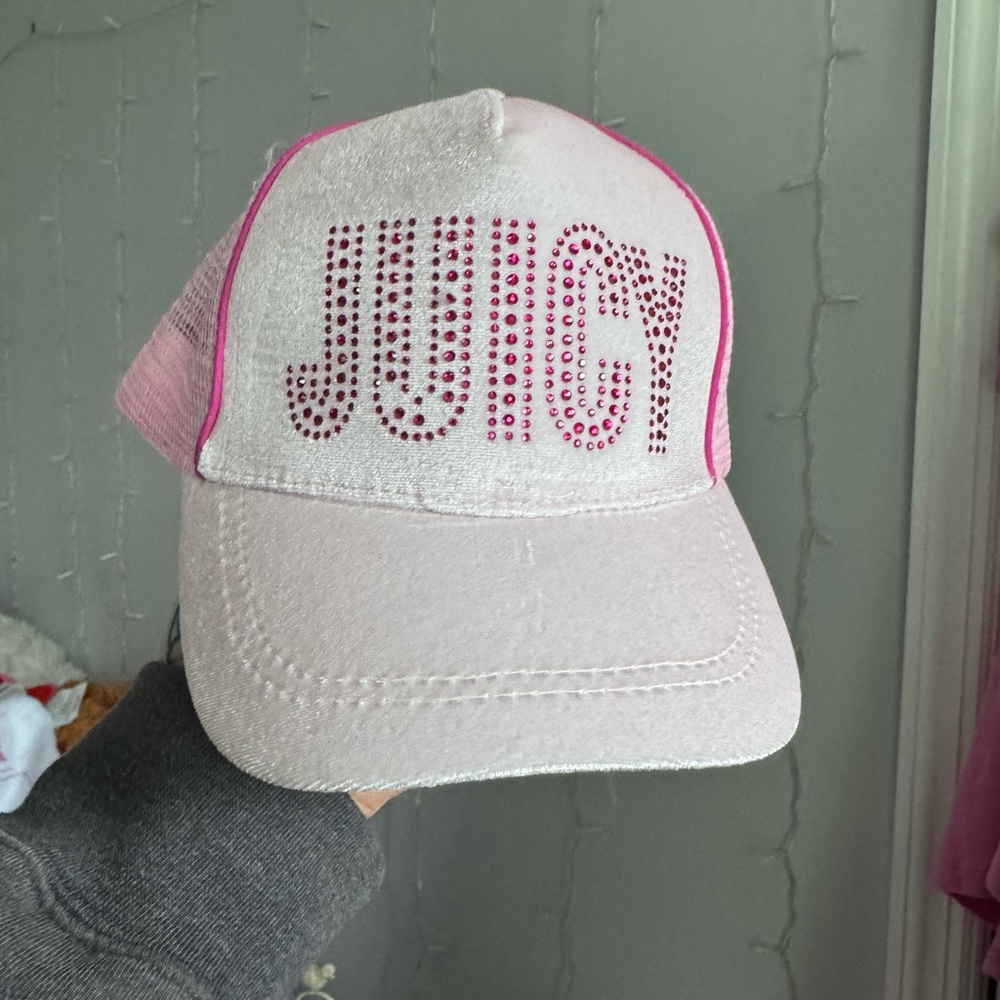 Juicy Couture Kids Trucker Cap NWT adjustable pink RHINESTONE GIRLY CUTE